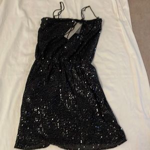 Ludi Victoria Secret black sequin mini dress. Size medium. New with tags